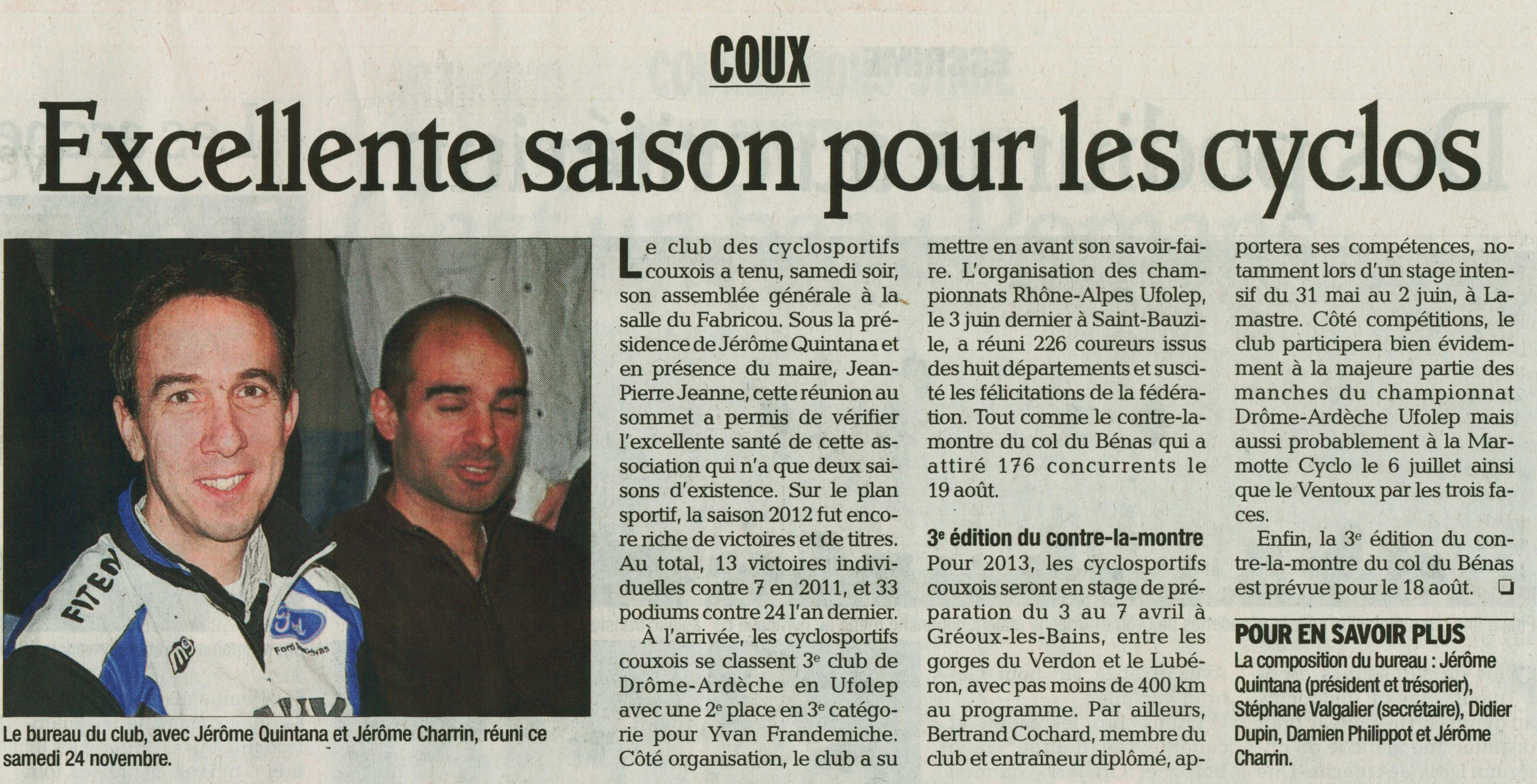 Le Dauphiné mardi 27 novembre 2012